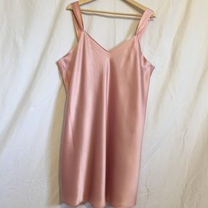 vintage silk slip dress in Petal pink